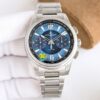 Jaeger LeCoultre automatic mechanical movement 100 meter waterproof men's watch Swiss watch 42mm blue dial rubber stainless steel strap