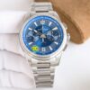 Jaeger LeCoultre automatic mechanical movement 100 meter waterproof men's watch Swiss watch 42mm blue dial rubber stainless steel strap