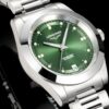 sy_no_5DBD1AC8BD29AD3FBAF4F7B22D647D36_2 LONGINES Kangkas Yuedong series automatic mechanical movement 100 meter waterproof women's watch Swiss watch 34mm green dial stainless steel strap