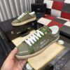 sy_no_5DE7F1C5AE486D52E88321EFCEB91907_4 Saint Laurent Olive Canvas Green Leather Low-Top Sneaker