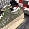 sy_no_5DE7F1C5AE486D52E88321EFCEB91907_6 Saint Laurent Olive Canvas Green Leather Low-Top Sneaker