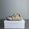 Dior Beige-Purple-Green Suede Mesh Mid-Top Sneaker
