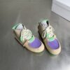 Dior Beige-Purple-Green Suede Mesh Mid-Top Sneaker