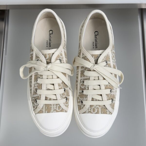 sy_no_5EAB6B2A0D7C2ADA0438F899B6CA499E_3 Dior Beige Oblique Jacquard Platform Low-Top Sneaker