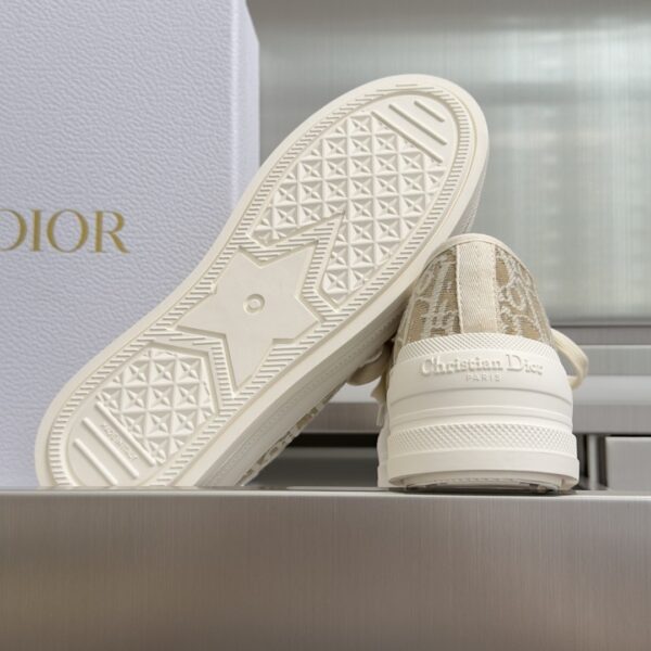 sy_no_5EAB6B2A0D7C2ADA0438F899B6CA499E_8 Dior Beige Oblique Jacquard Platform Low-Top Sneaker