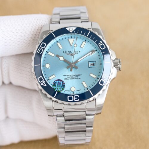 sy_no_5EBBAE27FF2BDDE0CA99C7BF44984296_0 - 副本 - 副本 LONGINES Longines Kangkas Diving Series Automatic Mechanical Movement Date Display Anti Magnetic Blue bezel Men's Watch Swiss Watch Blue Dial Stainless Steel and Ceramic Case