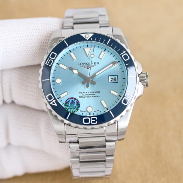 sy_no_5EBBAE27FF2BDDE0CA99C7BF44984296_0 - 副本 - 副本 LONGINES Longines Kangkas Diving Series Automatic Mechanical Movement Date Display Anti Magnetic Blue bezel Men's Watch Swiss Watch Blue Dial Stainless Steel and Ceramic Case