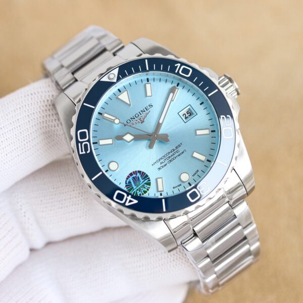 sy_no_5EBBAE27FF2BDDE0CA99C7BF44984296_1 - 副本 - 副本 LONGINES Longines Kangkas Diving Series Automatic Mechanical Movement Date Display Anti Magnetic Blue bezel Men's Watch Swiss Watch Blue Dial Stainless Steel and Ceramic Case