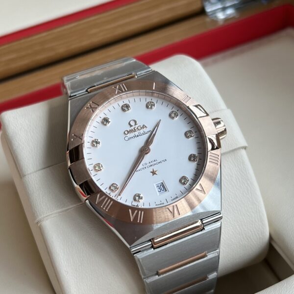 sy_no_60186DF52F658C5666A65FE9DCDB74BB_1 Omega Constellation Series Constellation Watch Mechanical Movement Ultimate Observatory Watch Diamond Carving Men's Watch Swiss Watch 39mm White Dial Stainless Steel Case