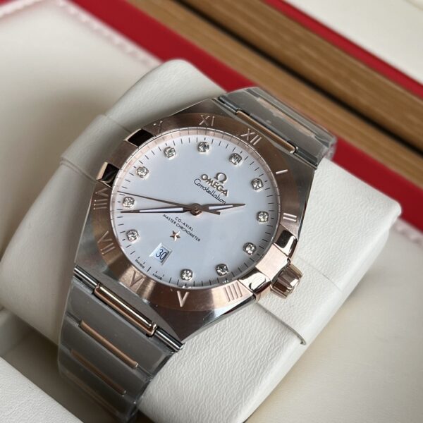 sy_no_60186DF52F658C5666A65FE9DCDB74BB_2 Omega Constellation Series Constellation Watch Mechanical Movement Ultimate Observatory Watch Diamond Carving Men's Watch Swiss Watch 39mm White Dial Stainless Steel Case