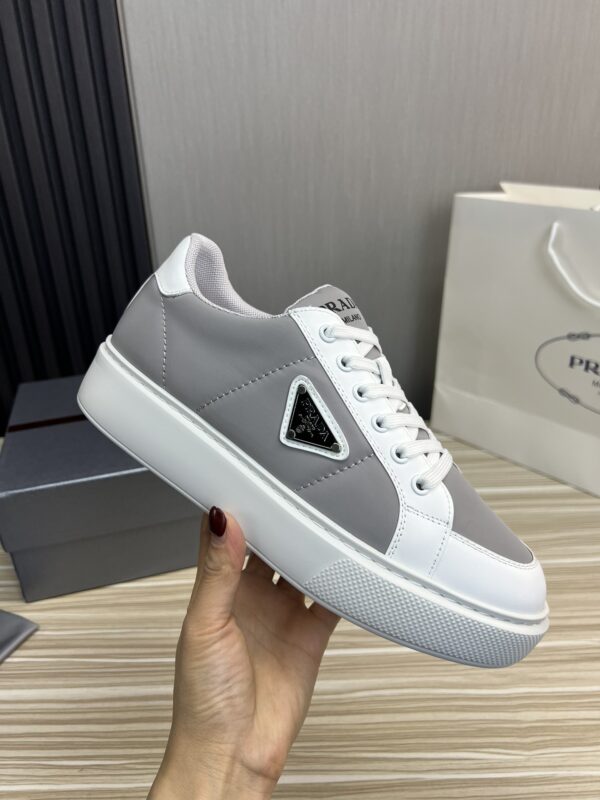 Prada Grey and White Chunky Low-Top Casual Sneaker