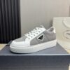 Prada Grey and White Chunky Low-Top Casual Sneaker