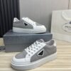 Prada Grey and White Chunky Low-Top Casual Sneaker
