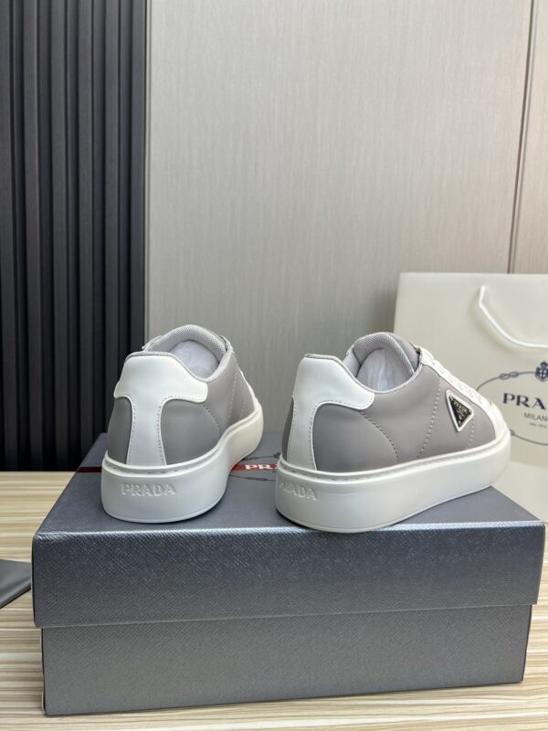 Prada Grey and White Chunky Low-Top Casual Sneaker