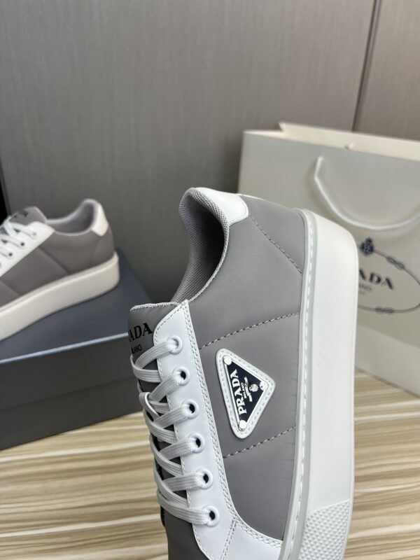 Prada Grey and White Chunky Low-Top Casual Sneaker