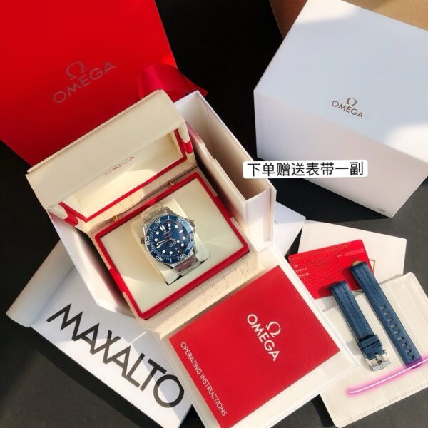 sy_no_611DC8F14ECBF31A489DB10AD4BB6246_1 Omega Seamaster Series 300m Diving Watch Automatic Mechanical Movement Blue Dial Stainless Steel Strap