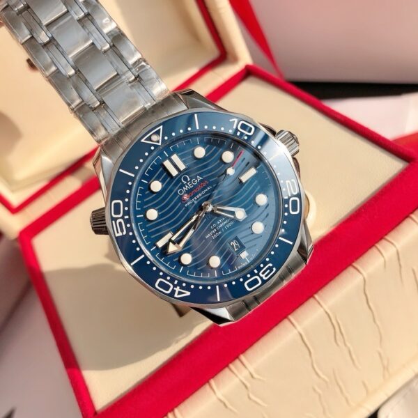 sy_no_611DC8F14ECBF31A489DB10AD4BB6246_4 Omega Seamaster Series 300m Diving Watch Automatic Mechanical Movement Blue Dial Stainless Steel Strap
