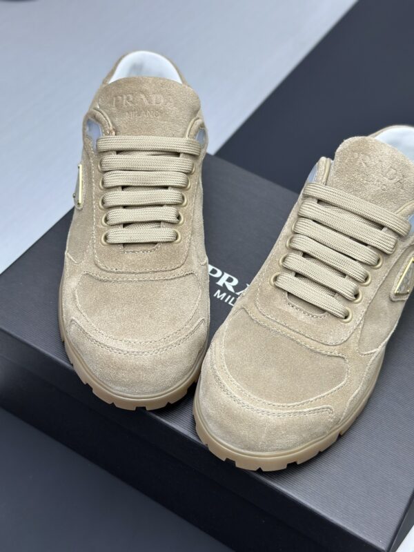 sy_no_61598B76A99B4A2C81CDF315858BD707_4 Prada Sand Suede Gold-Triangle Hiking Sneaker