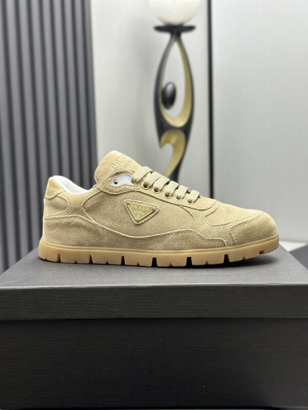 sy_no_61598B76A99B4A2C81CDF315858BD707_6 Prada Sand Suede Gold-Triangle Hiking Sneaker
