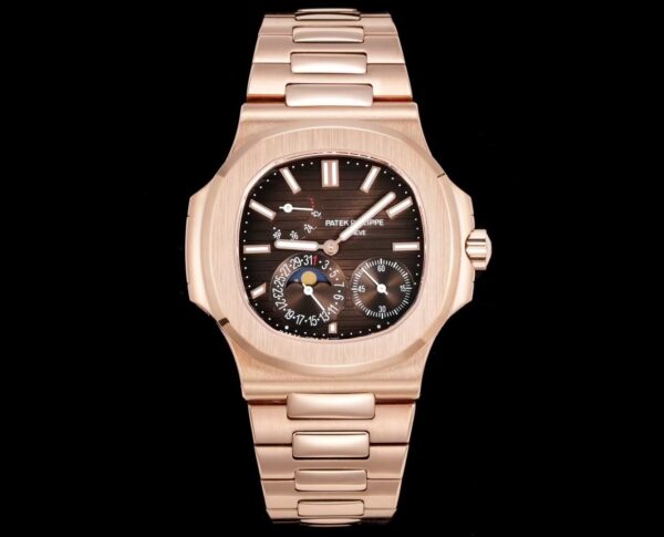 sy_no_61F424F446F5416F40D360E5C3D91A86_0 Patek Philippe Sporty Elegance NAUTILUS Series Nautilus Automatic Mechanical Movement Coffee colored Dial