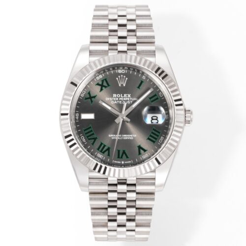 Rolex Dog Tooth Ring Diary Series Green Luo Automatic Mechanical Movement 100m Waterproof Day Display Large Calendar Men's Watch Swiss Watch 41mm