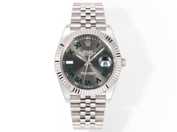 Rolex Dog Tooth Ring Diary Series Green Luo Automatic Mechanical Movement 100m Waterproof Day Display Large Calendar Men's Watch Swiss Watch 41mm