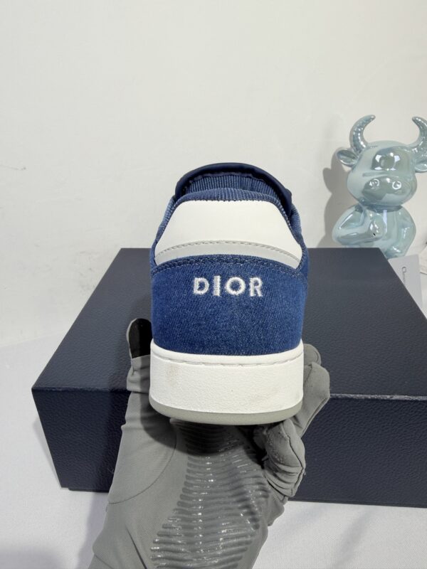 sy_no_62E0172D7F0A063FB54223314E7846E2_3 Dior Blue Denim White Rhinestone Logo Low Sneaker