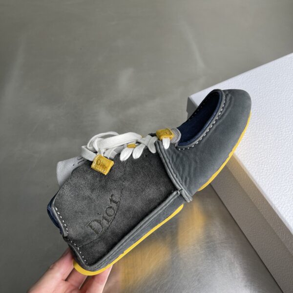Dior Grey-Navy Suede Mesh Mid-Top Sneaker