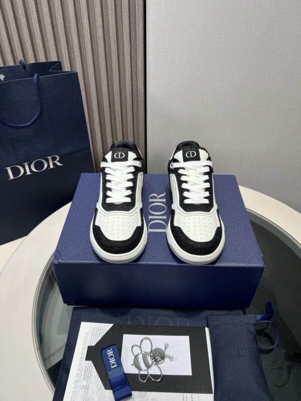 sy_no_636646FE9A6372937FDCA20C5468346D_1 Dior Black Denim White Crystal Logo Low Sneaker
