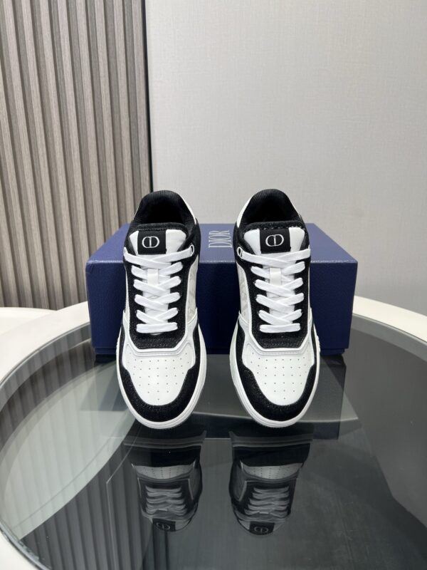 sy_no_636646FE9A6372937FDCA20C5468346D_6 Dior Black Denim White Crystal Logo Low Sneaker