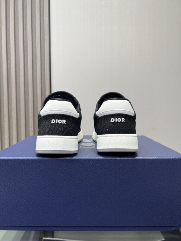 sy_no_636646FE9A6372937FDCA20C5468346D_7 Dior Black Denim White Crystal Logo Low Sneaker