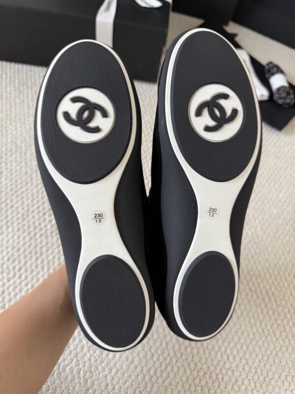 Chanel Black Suede and Knit Slip-On Low-Top Sneaker with Speckled Laces and CC Logo