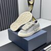 Dior Grey Suede Oblique Jacquard Beige Thick Lace Low-Top Sneaker