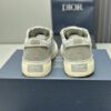 Dior Grey Suede Oblique Jacquard Beige Thick Lace Low-Top Sneaker