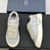 Dior Grey Suede Oblique Jacquard Beige Thick Lace Low-Top Sneaker