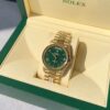 sy_no_66205D343E1812C06C6A46B2D34B31DE_2 Rolex Dog Tooth Ring Week Calendar Automatic Mechanical Movement Green Dial
