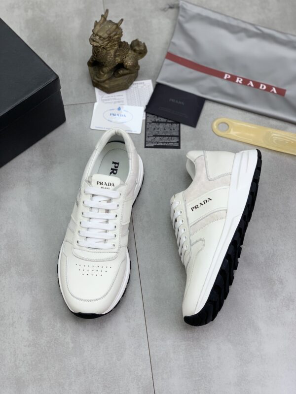sy_no_6718CC9728BE8F3F6D7BD3F93117451A_4 Prada Off-White Leather Mesh Retro Running Sneaker