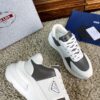 sy_no_67CFDDA6DA2DF1E67CD827184E08E911_4 Prada White Grey Leather Triangle Chunky Sneaker