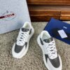 sy_no_67CFDDA6DA2DF1E67CD827184E08E911_8 Prada White Grey Leather Triangle Chunky Sneaker