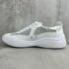Prada America's Cup White Patent Mesh Sneaker