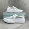 Prada America's Cup White Patent Mesh Sneaker