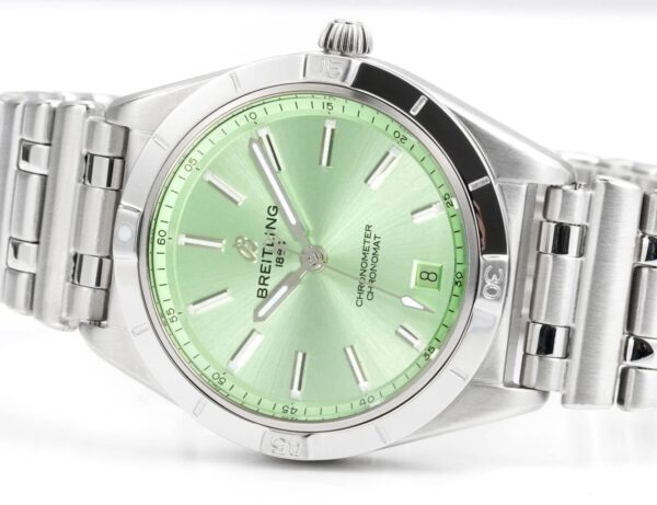 sy_no_69DFC86C71CA319DD27612A30A754BA6_1 BREITLING Breitling Mechanical Timing Series Automatic Mechanical Movement Green Dial Stainless Steel Strap
