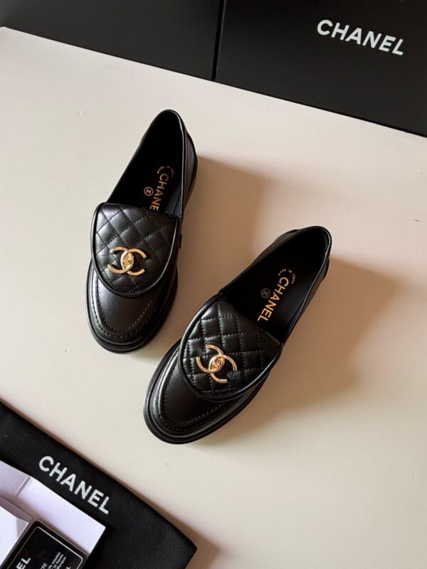 Chanel Black Quilted Turn-Lock Loafer Black-Quilted-Loafer