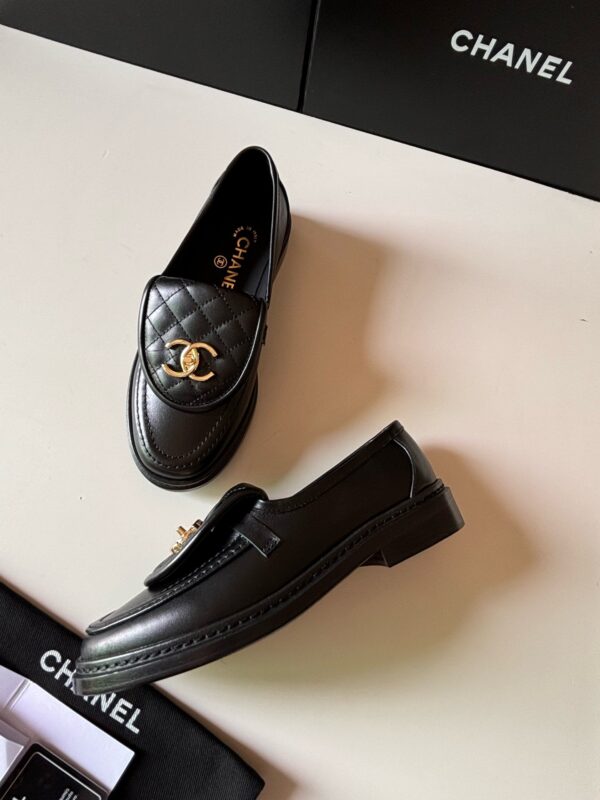 Chanel Black Quilted Turn-Lock Loafer Black-Quilted-Loafer