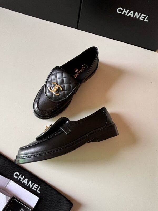 Chanel Black Quilted Turn-Lock Loafer Black-Quilted-Loafer