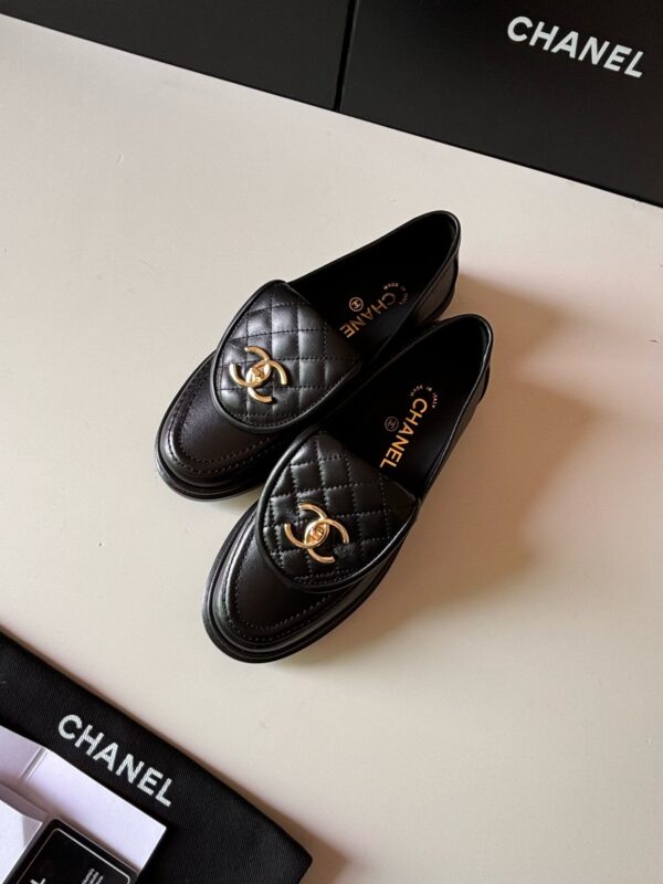 Chanel Black Quilted Turn-Lock Loafer Black-Quilted-Loafer