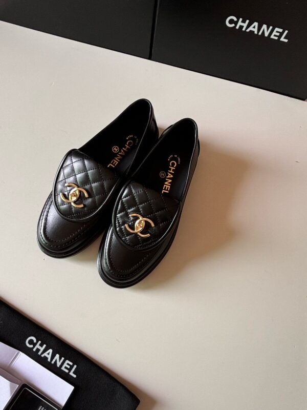 Chanel Black Quilted Turn-Lock Loafer Black-Quilted-Loafer
