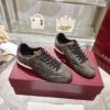 sy_no_6A5D2BB58FF4E0532E3254B40BBF5809_2 Gucci Distressed Grey / Charcoal Suede & Canvas Sneaker with Web Stripe
