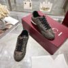 sy_no_6A5D2BB58FF4E0532E3254B40BBF5809_4 Gucci Distressed Grey / Charcoal Suede & Canvas Sneaker with Web Stripe