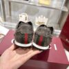 sy_no_6A5D2BB58FF4E0532E3254B40BBF5809_7 Gucci Distressed Grey / Charcoal Suede & Canvas Sneaker with Web Stripe
